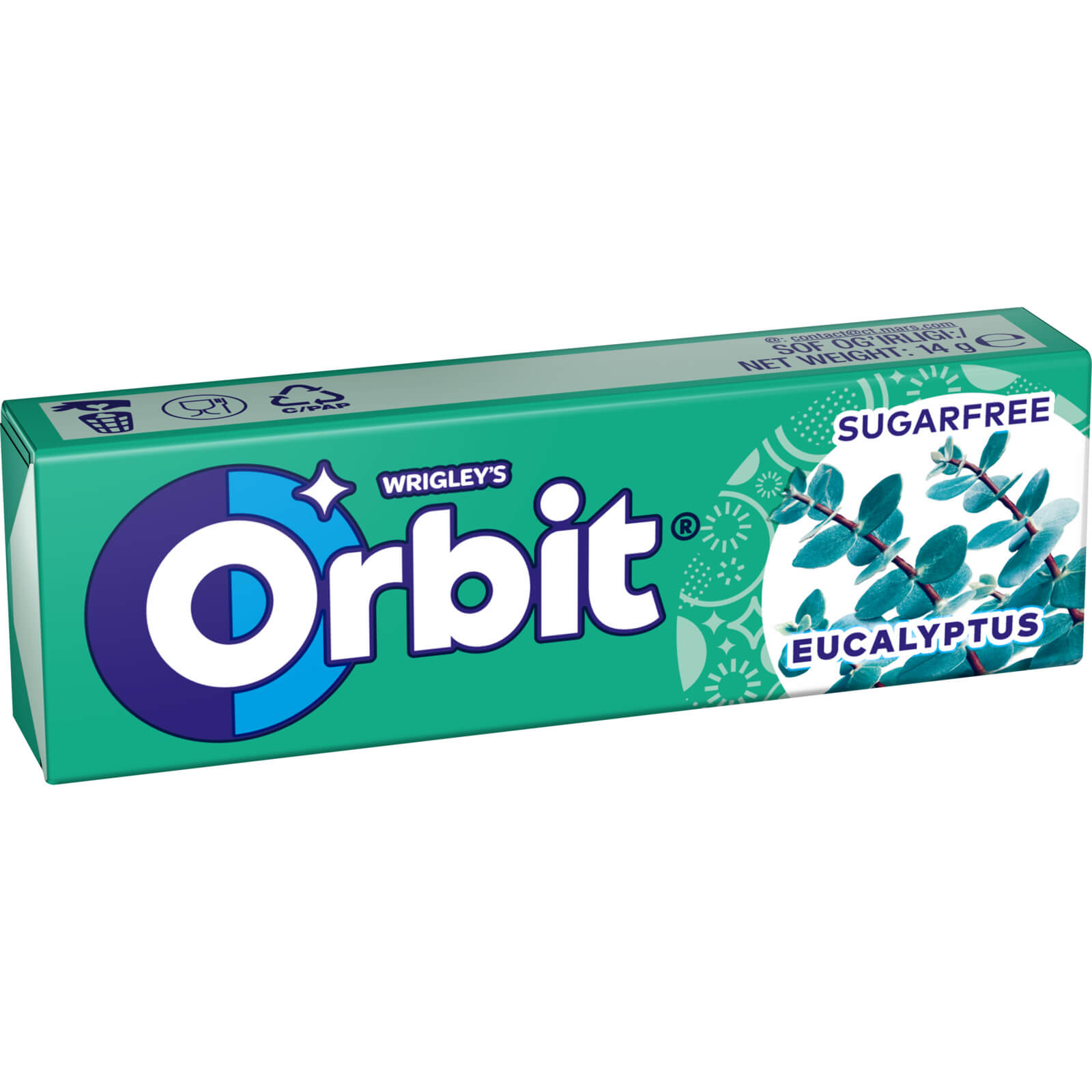 საღეჭი რეზინი ორბიტი ევკალიპტი 14 გ 10*(600)