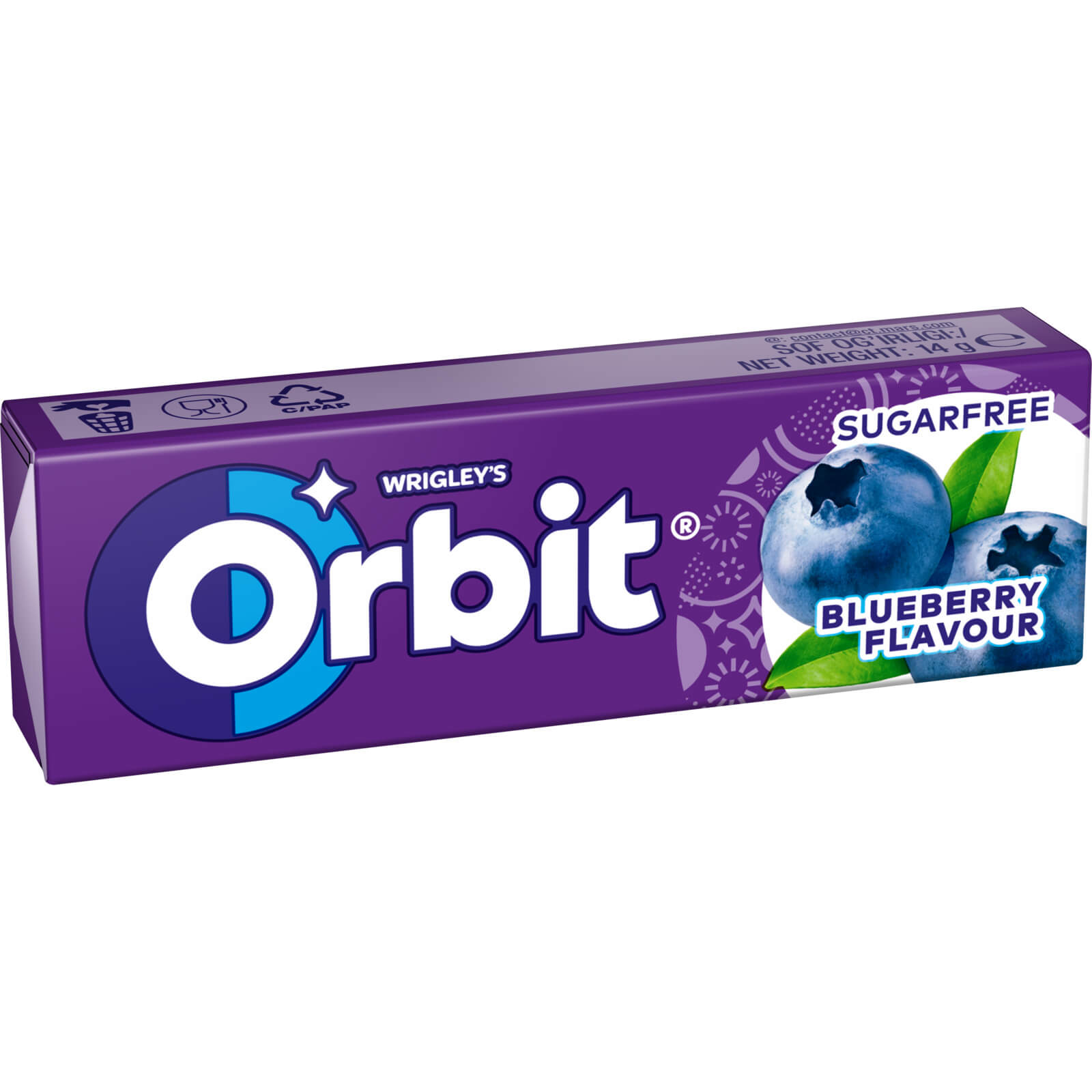 საღეჭი რეზინი ორბიტი მოცვის 14 გ 10*(600)