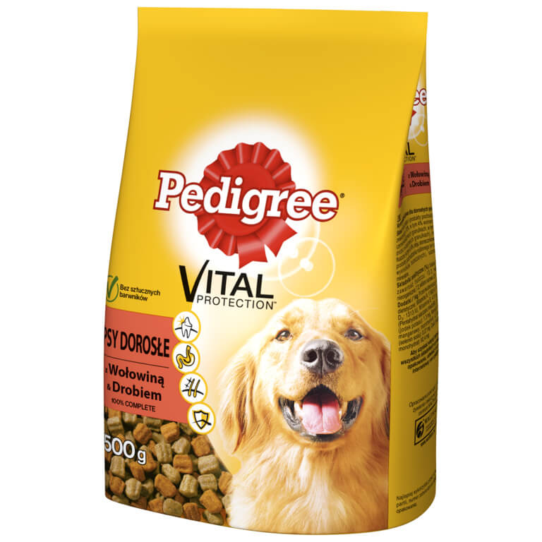 პედიგრი საქონლის ხორცი და შინაური ფრინველი 500გრ (12)